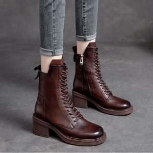 Genuine Leather Martin Long Shoes
