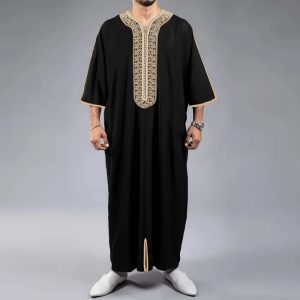 Men Jubba black-golden design
